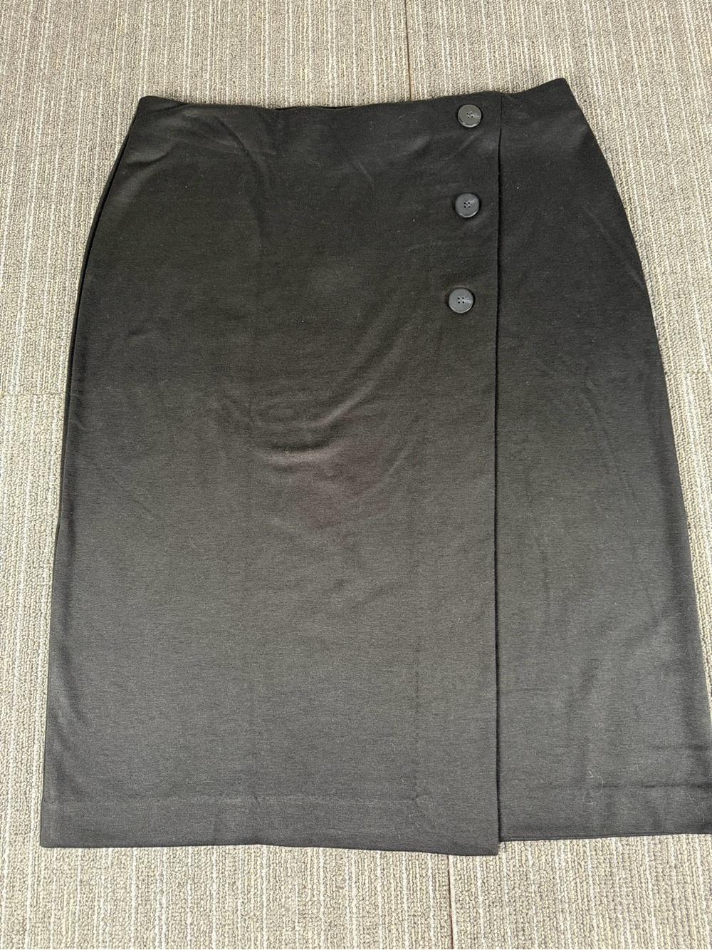 J. Jill Black Pencil Skirt with Side Button Detail NWT